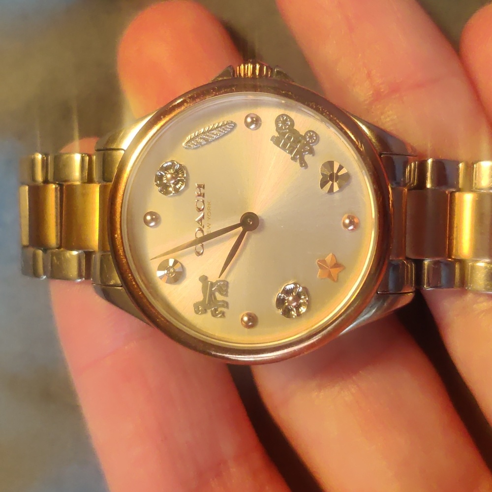 Coach New York Delancey Rose Gold & Silver Tone Stainless Steel Women's Watch - Picture 2 of 3
